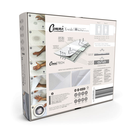 Stecklaken extrabreit mit geteilter Unterlage 153 x 85 cm