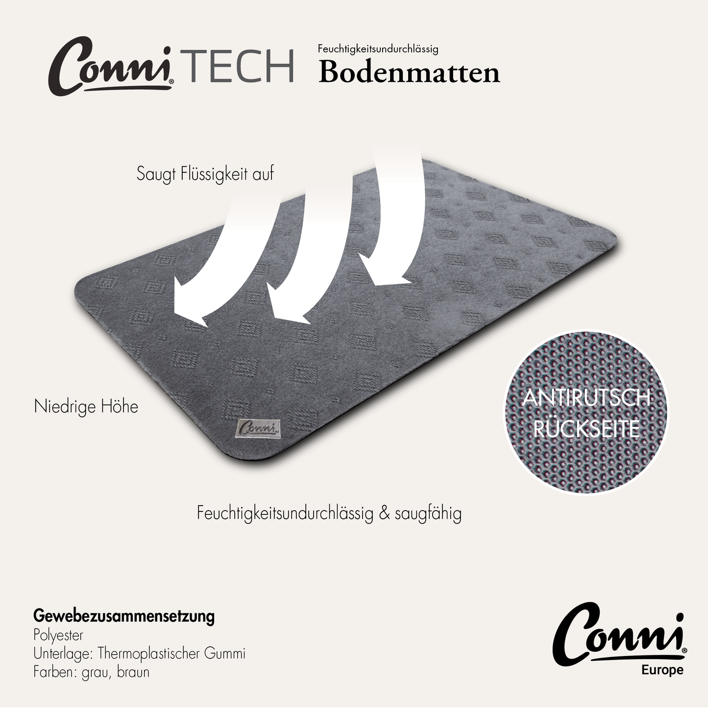 Bodenschutzmatte 60 x 150 cm, grau